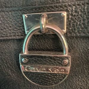 Calvin Klein black bag with shoulder strap + black wallet